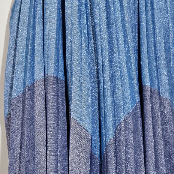 Free People Shimmering Blue Gradient Wave Dress NEW Size S - Picture 4 of 7